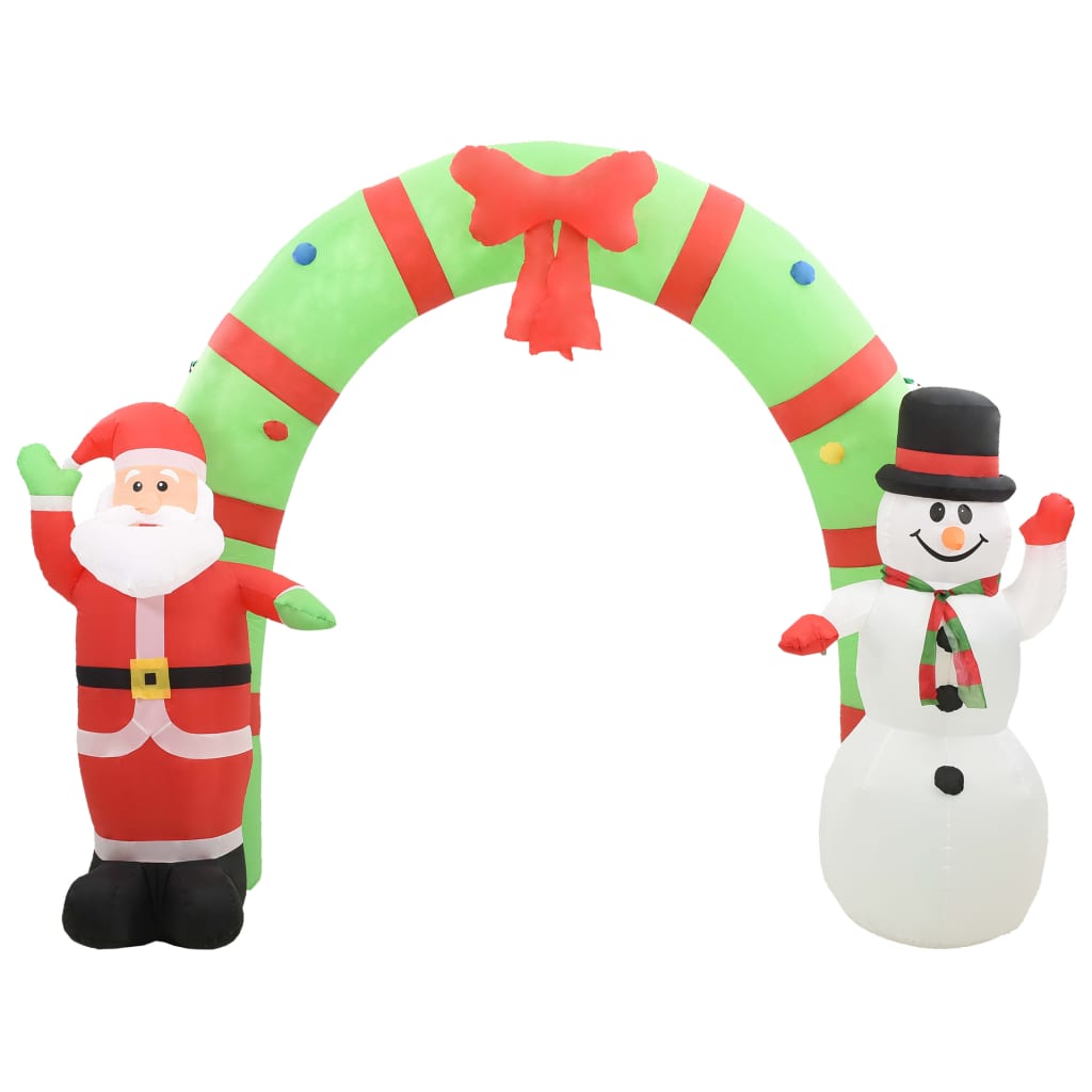vidaXL piepūšama Ziemassvētku dekorācija, salavecis un sniegavīrs