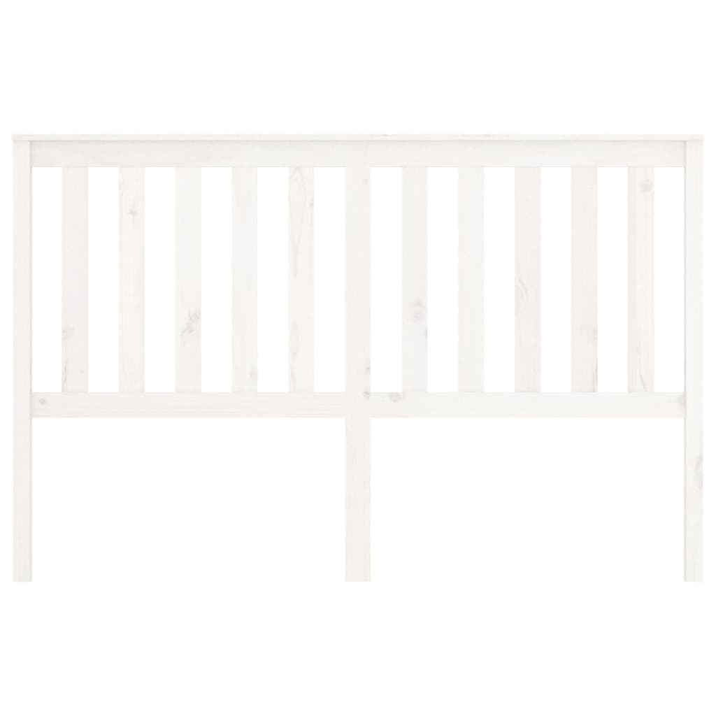 vidaXL gultas galvgalis, balts, 166x6x101 cm, priedes masīvkoks