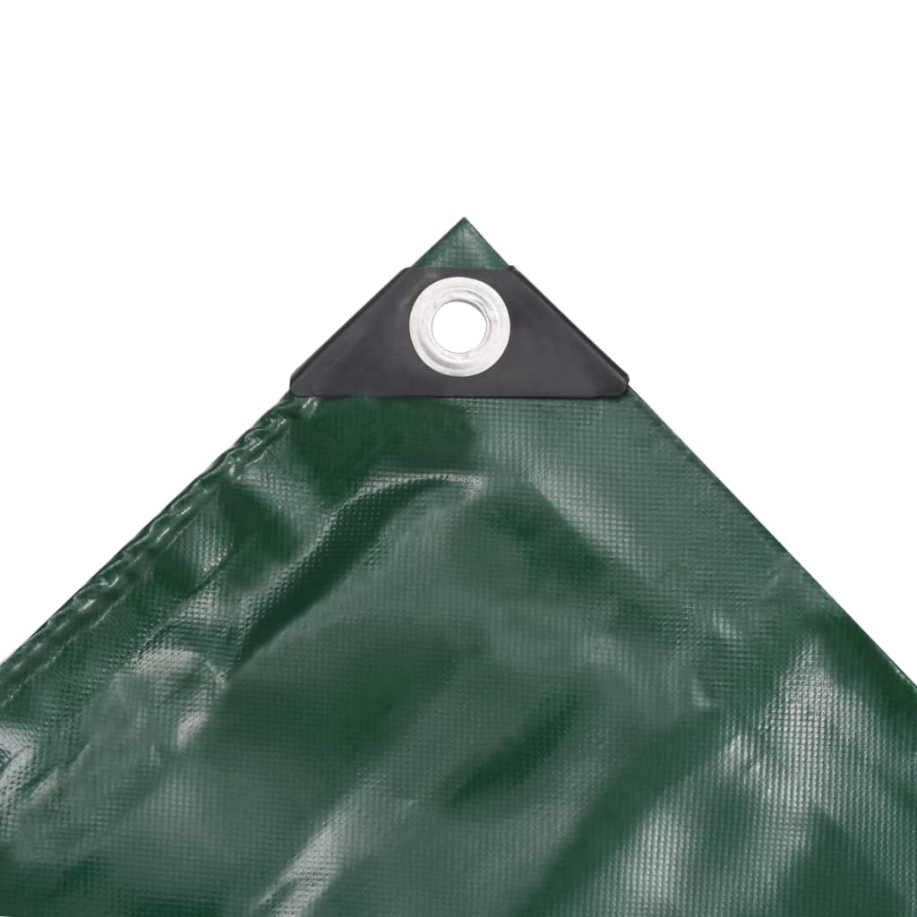 vidaXL brezenta pārklājs, tents, 650 g/m², 4x4 m, zaļš