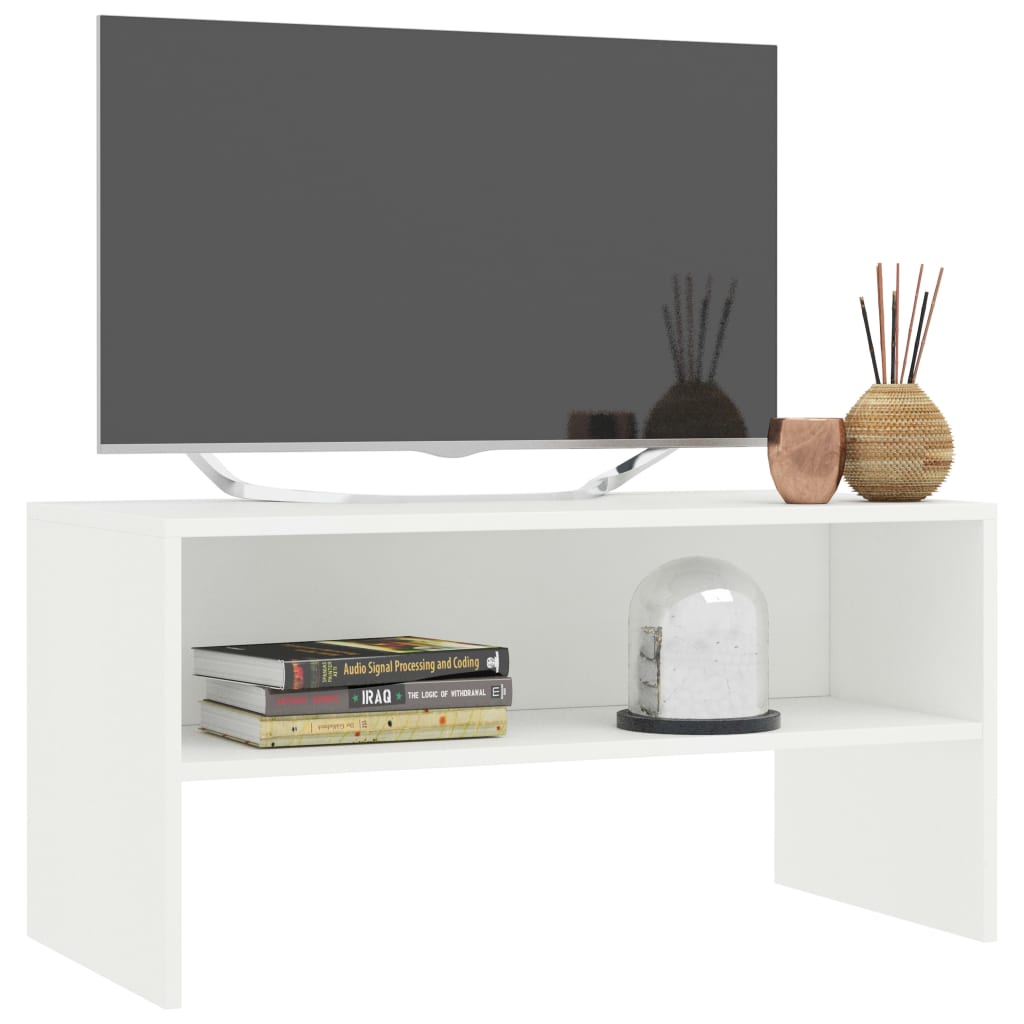 vidaXL TV skapītis, 80x40x40 cm, balts, skaidu plāksne