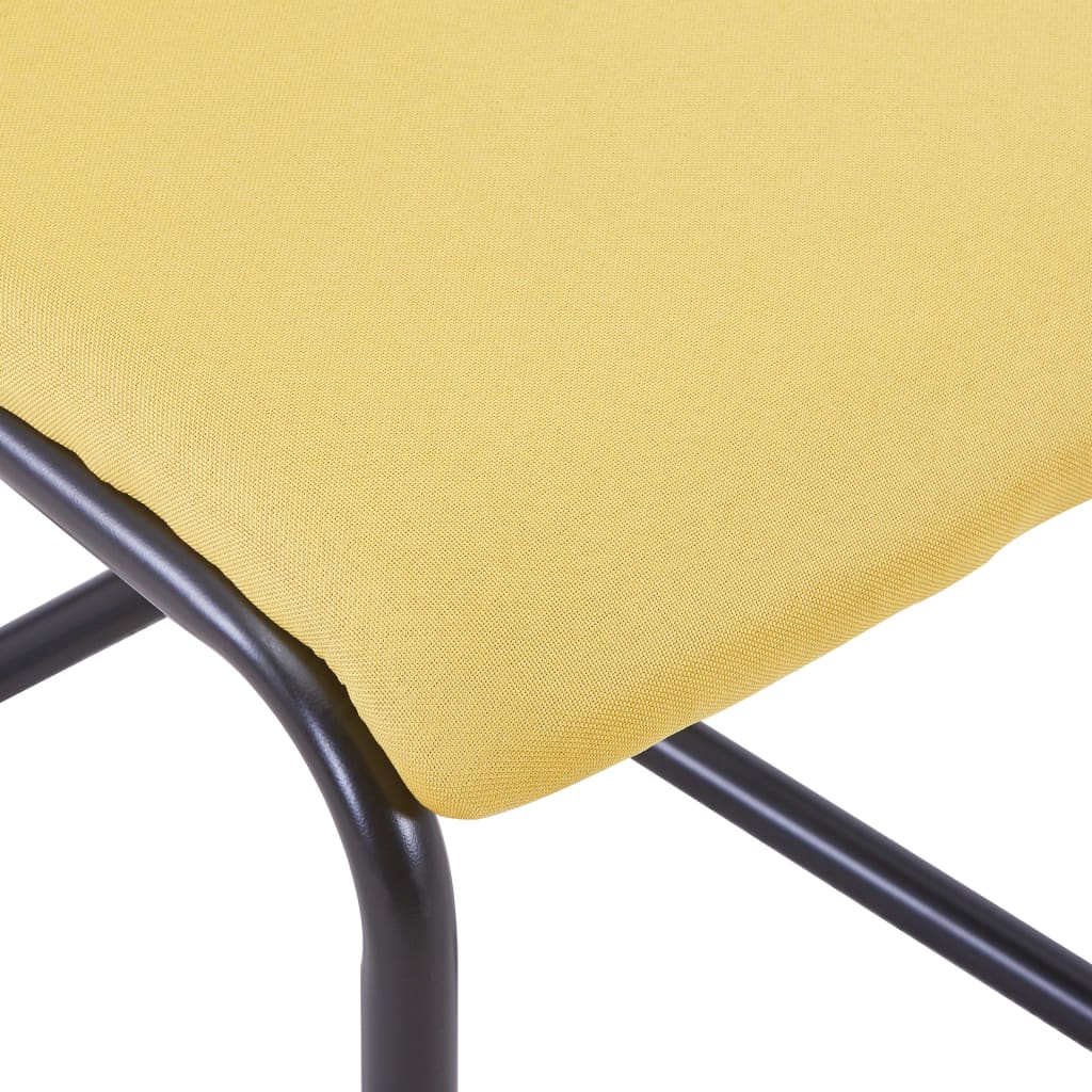 vidaXL konsoles virtuves krēsli, 2 gab., dzeltens audums