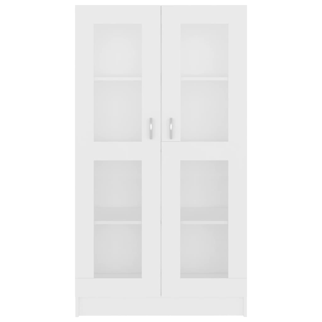 vidaXL vitrīna, balta, 82,5x30,5x150 cm, skaidu plāksne