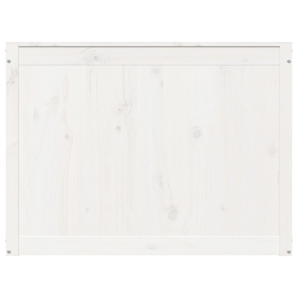 vidaXL veļas kaste, balta, 88,5x44x66 cm, priedes masīvkoks