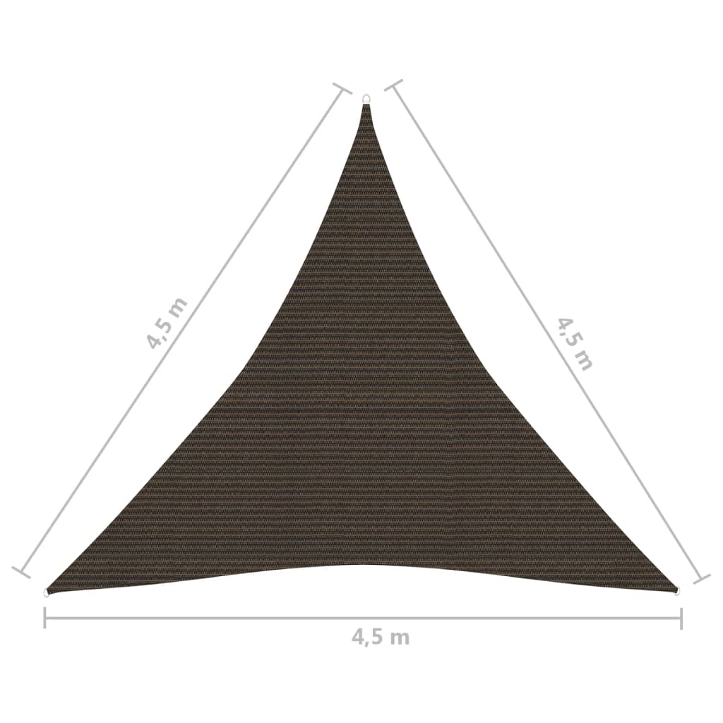 vidaXL saulessargs, 160 g/m², brūns, 4,5x4,5x4,5 m, HDPE