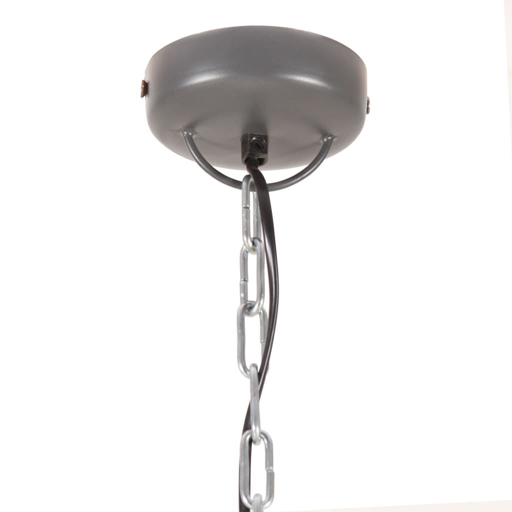 vidaXL griestu lampa, industriāls dizains, pelēka, 32 cm, E27