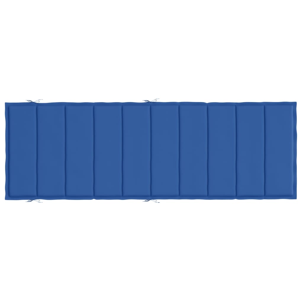 vidaXL sauļošanās krēsla matracis, 186x58x3 cm, audums, koši zils