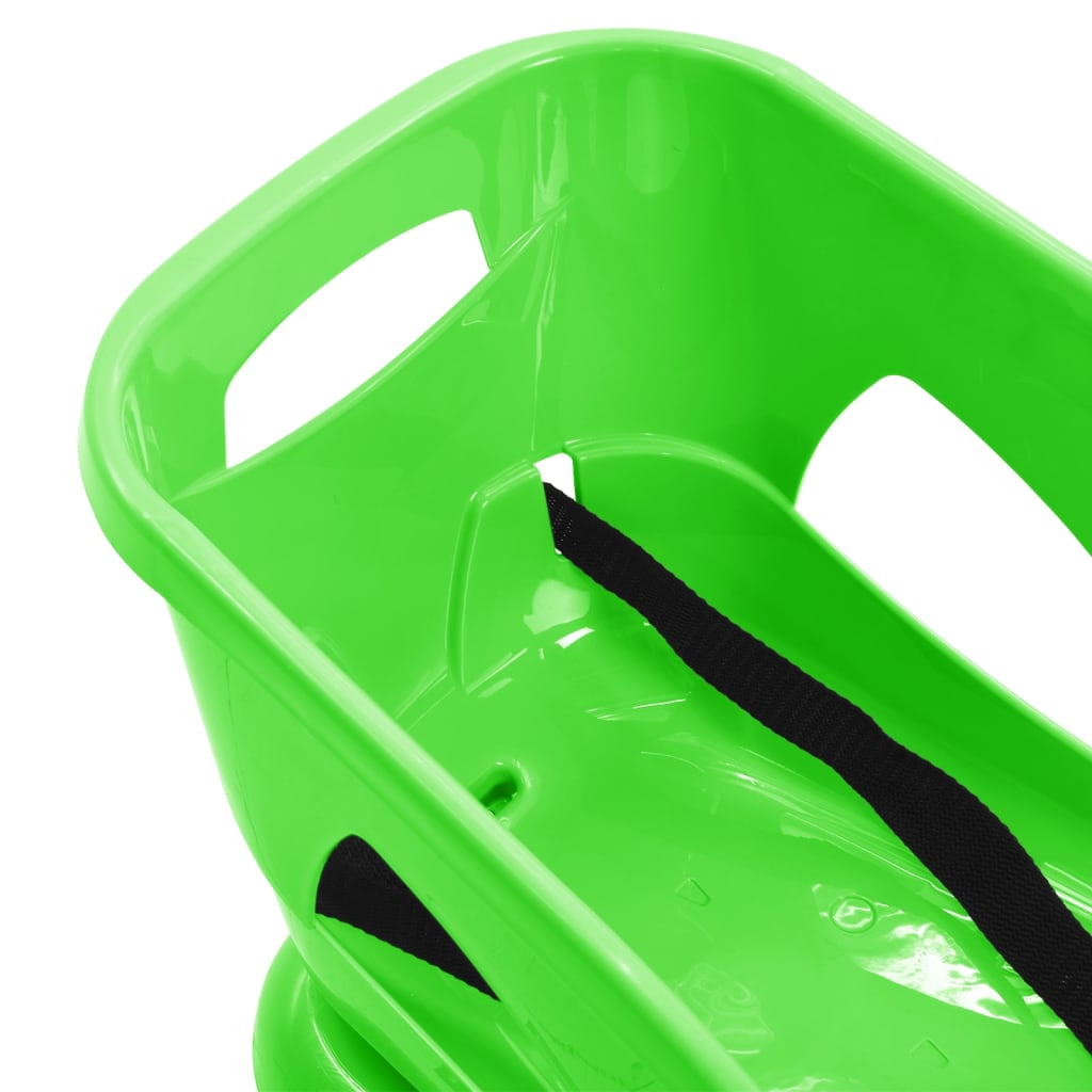vidaXL bērnu ragavas ar sēdekli, zaļas,102,5x40x23 cm, polipropilēns