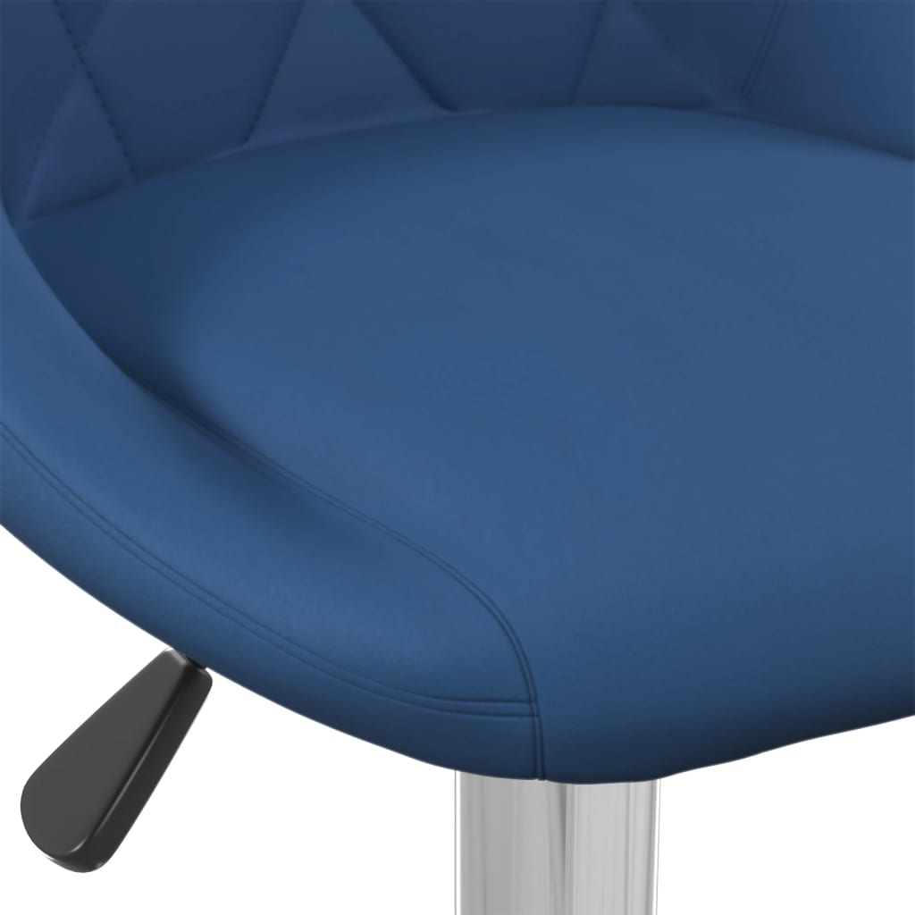 vidaXL bāra krēsli, 2 gab., zils samts