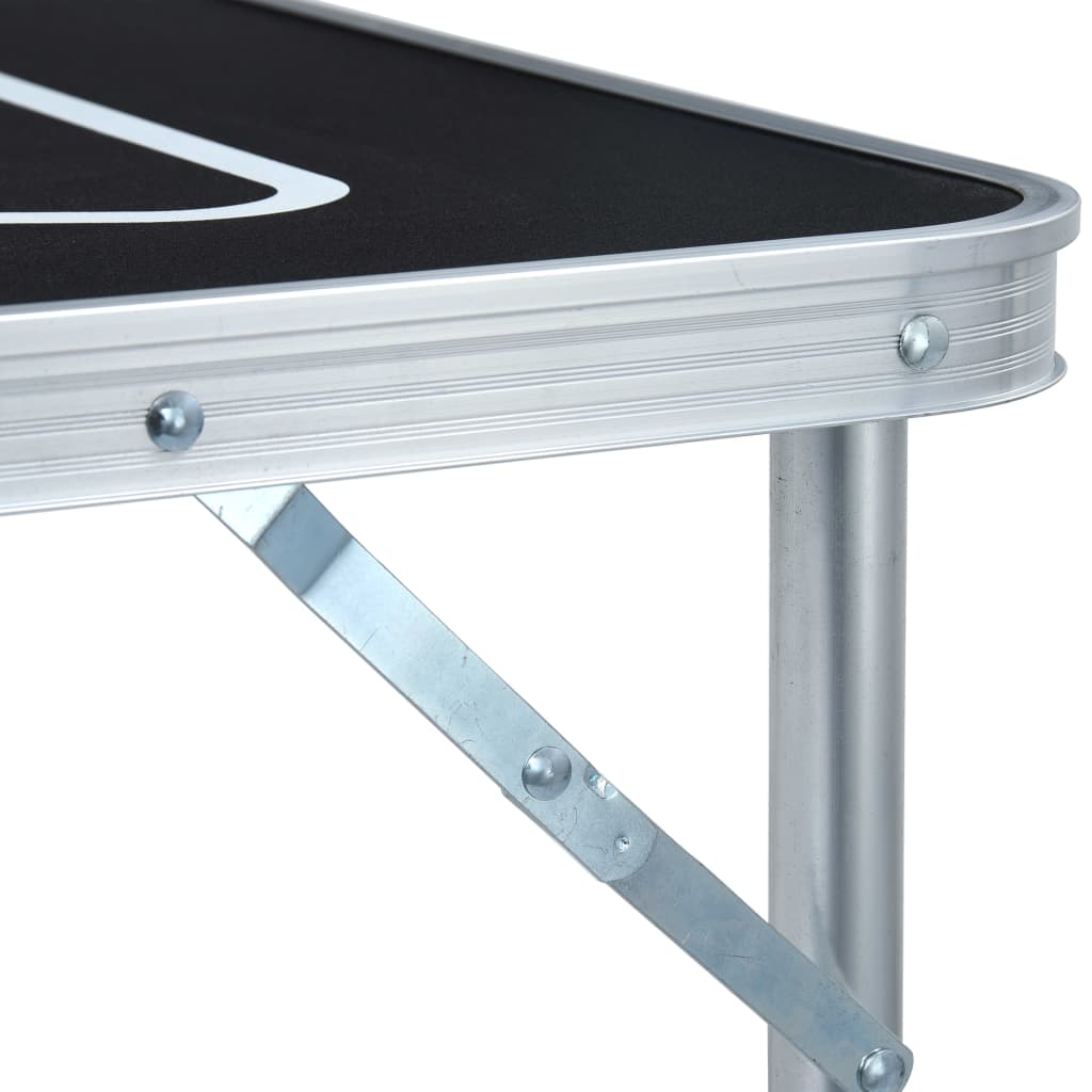 vidaXL Beer Pong spēles galds, saliekams, 240 cm, melns