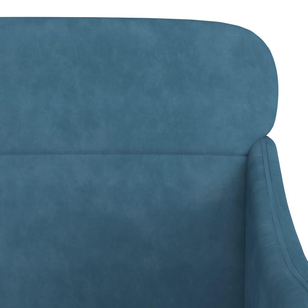 vidaXL atpūtas krēsls, zils, 63x76x80 cm, samts