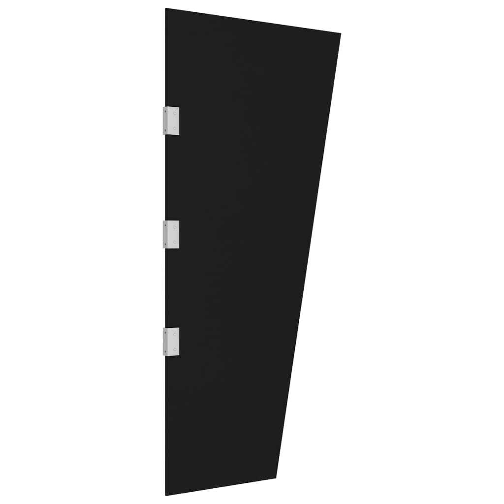 vidaXL sānu paneļi durvju nojumei, 2 gab., melns rūdīts stikls