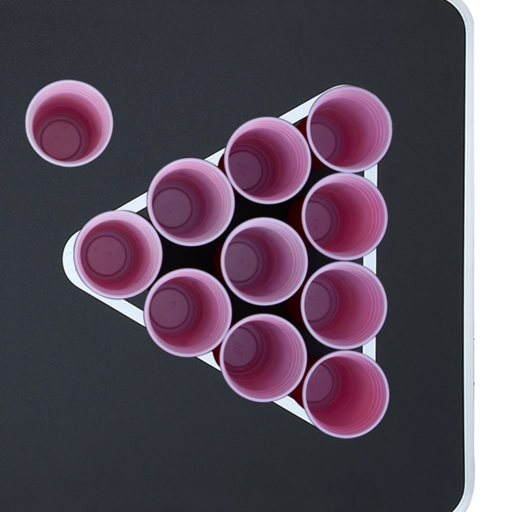 vidaXL Beer Pong spēles galds ar glāzēm un bumbiņām, saliekams, 240 cm