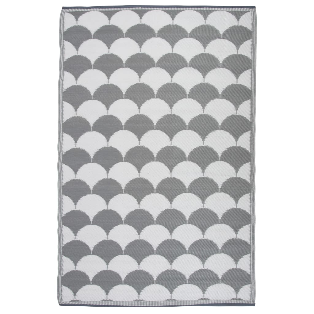 Esschert Design āra paklājs, 180x121 cm, pelēks un balts, OC24