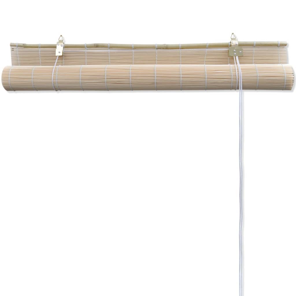 vidaXL ruļļu žalūzijas, 2 gab., dabisks bambuss, 120x160 cm