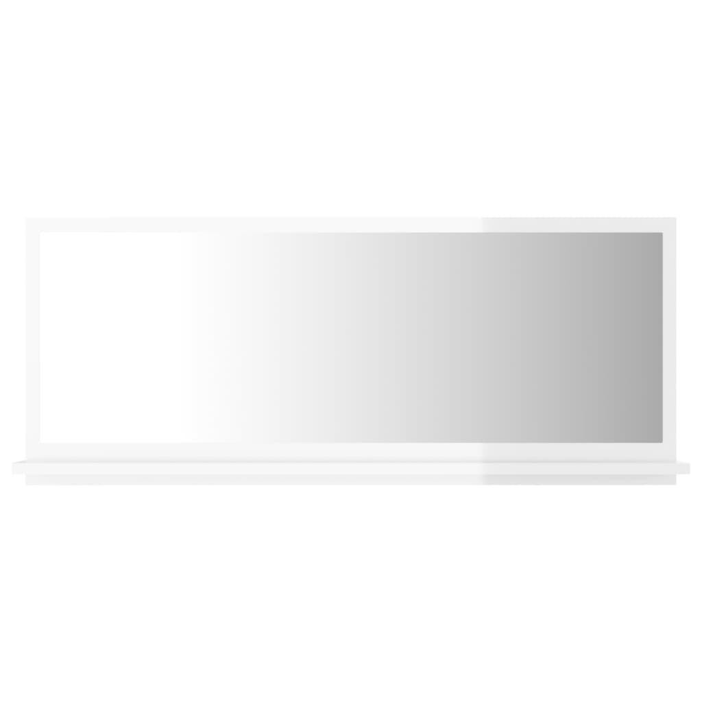 vidaXL vannasistabas spogulis, spīdīgi balts, 90x10,5x37 cm