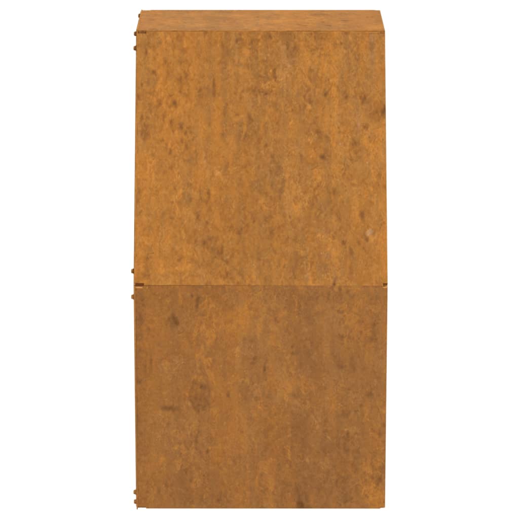 vidaXL sienas puķu kastes, 2 gb., rūsgans kortena tērauds, 30x10x25 cm