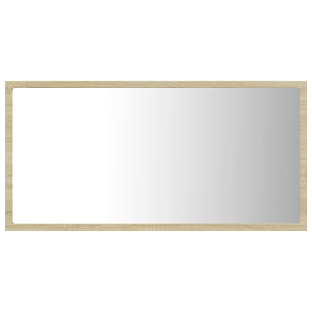 vidaXL vannasistabas spogulis, LED, ozolkoka krāsā, 80x8,5x37, akrils