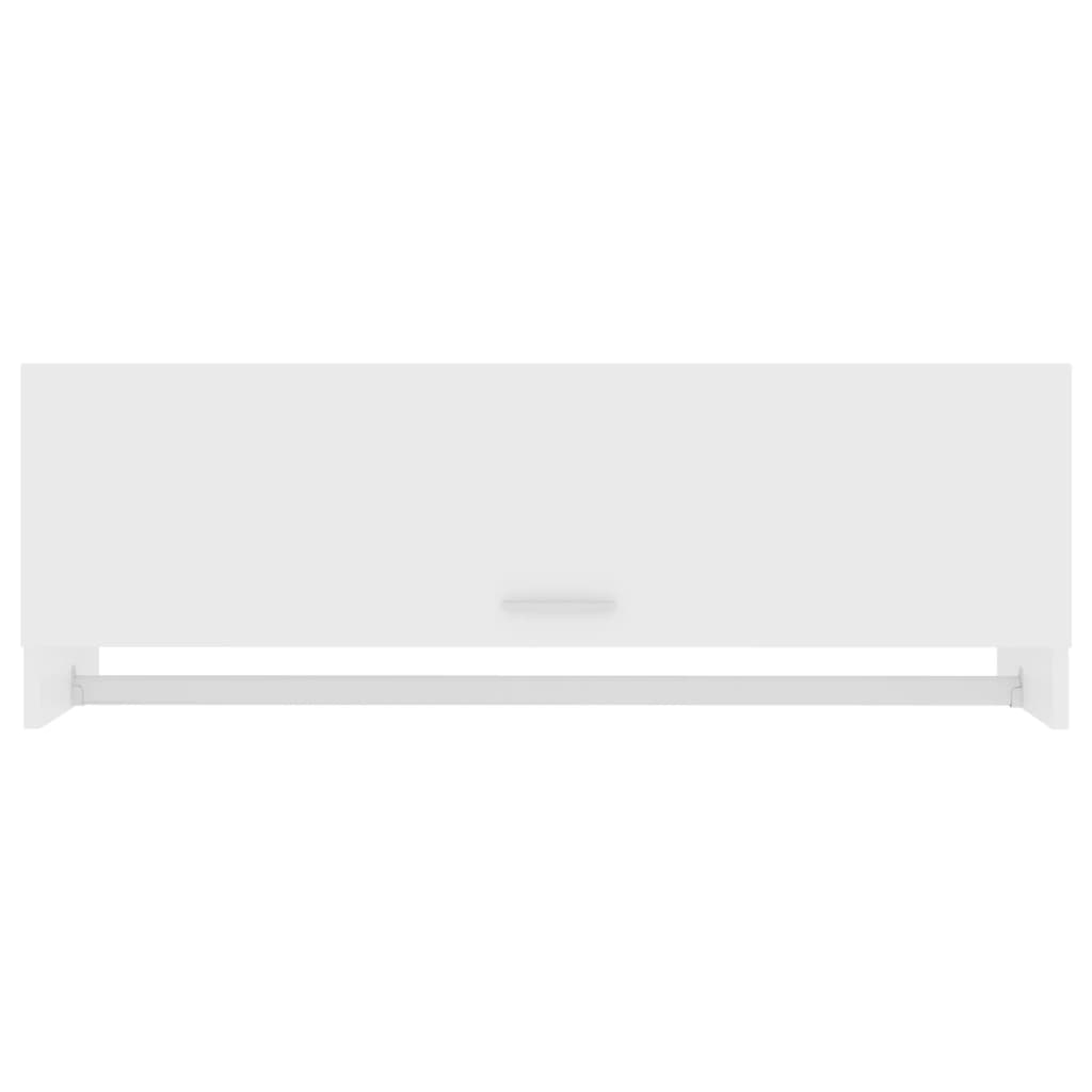 vidaXL skapis, balts, 100x32,5x35 cm, skaidu plāksne
