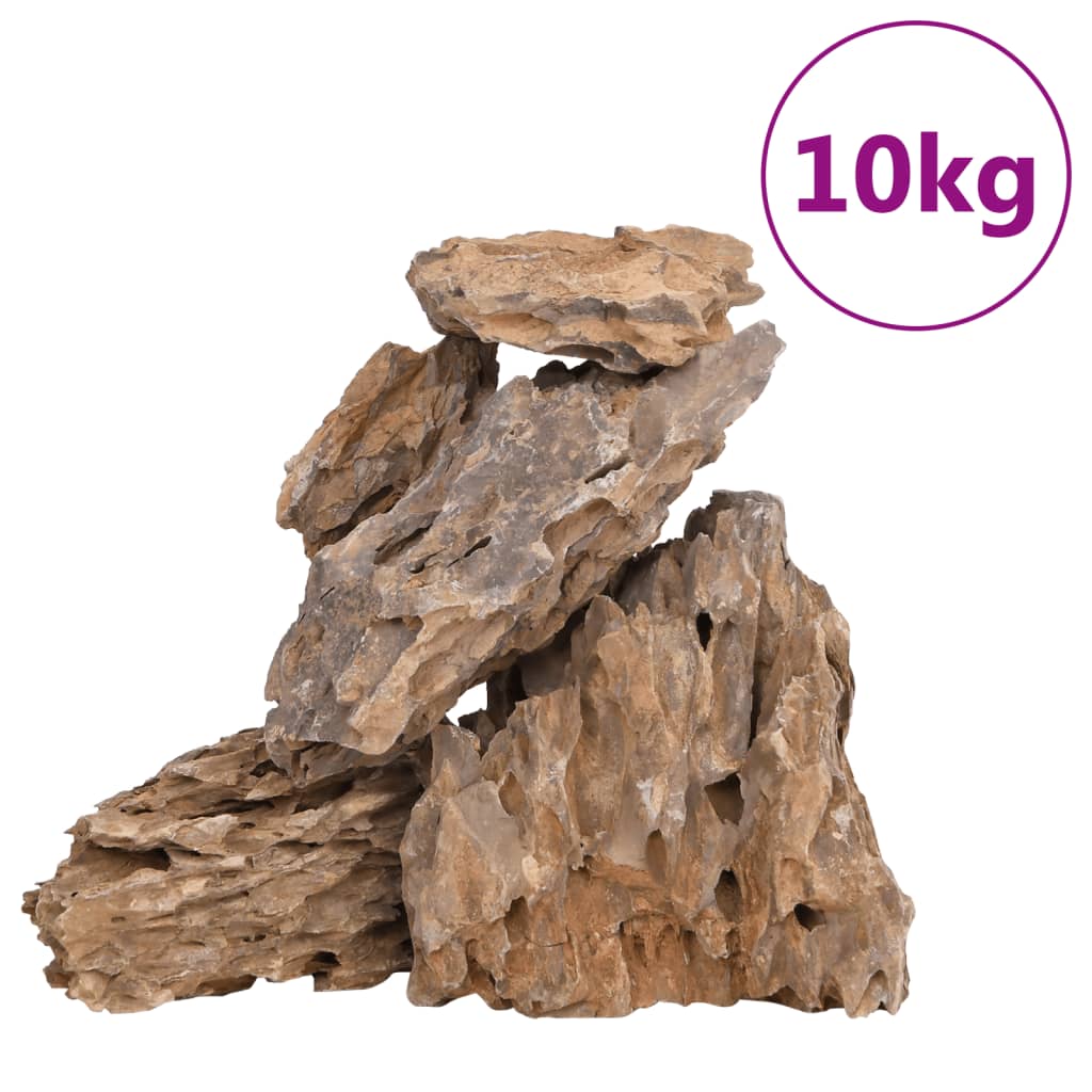 vidaXL pūķu akmeņi, 10 kg, krāsains, 10-30 cm