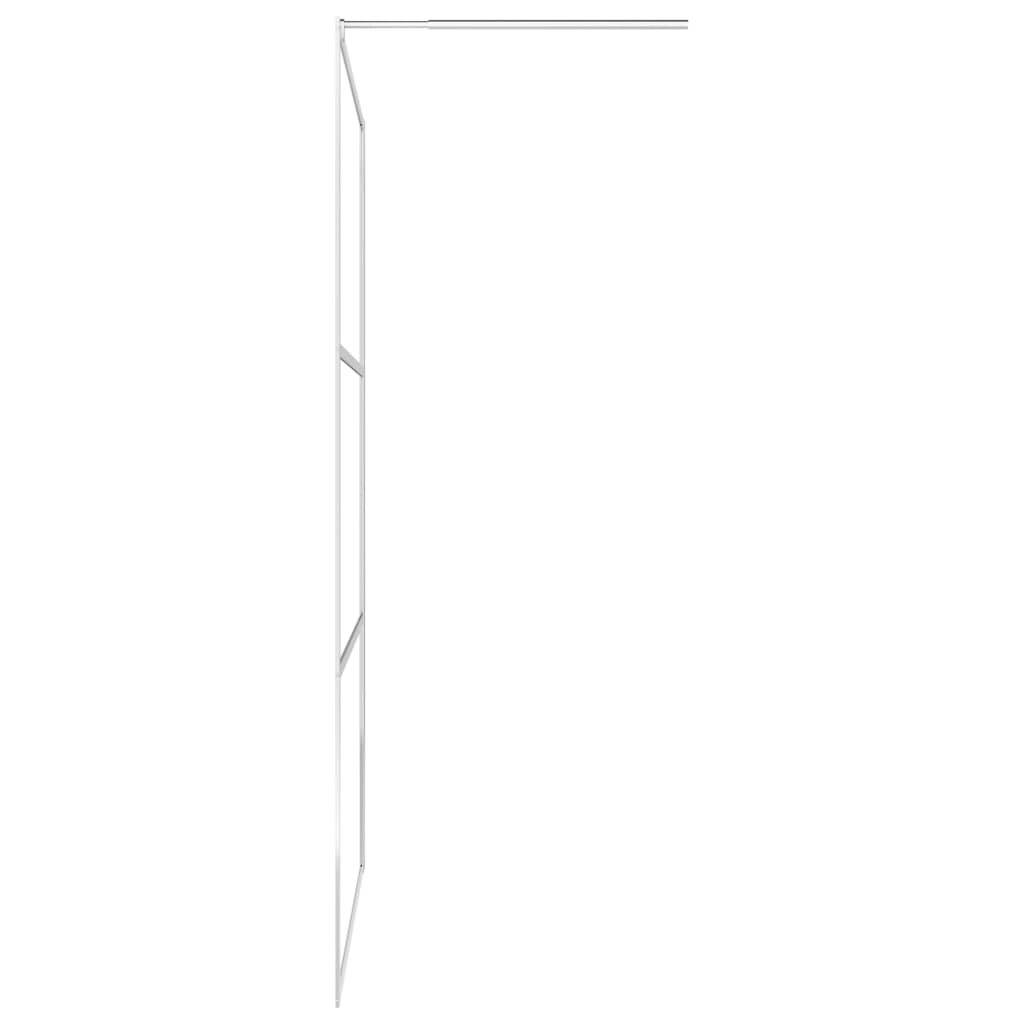 vidaXL dušas siena, caurspīdīgs ESG stikls, 100x195 cm