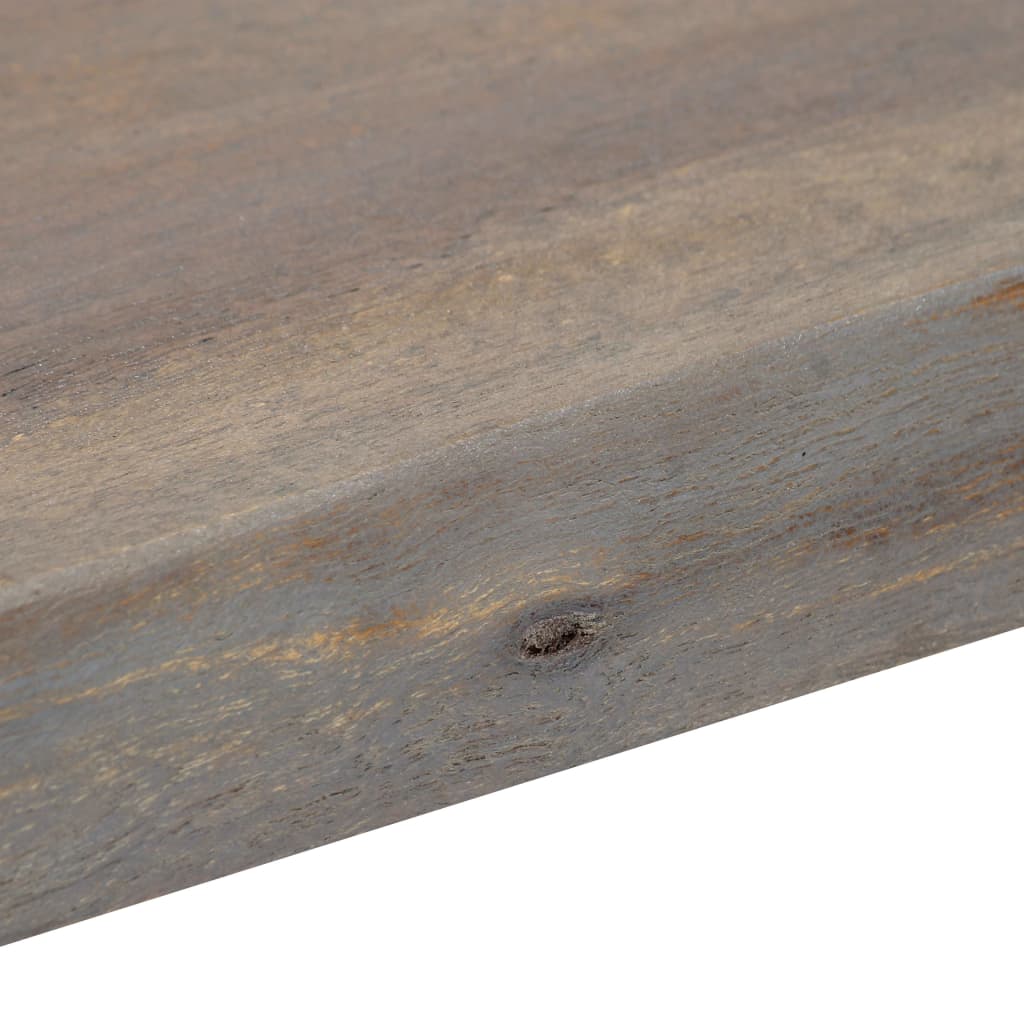 vidaXL konsoles galdiņš, 115x35x76 cm, akācijas koks un dzelzs, pelēks