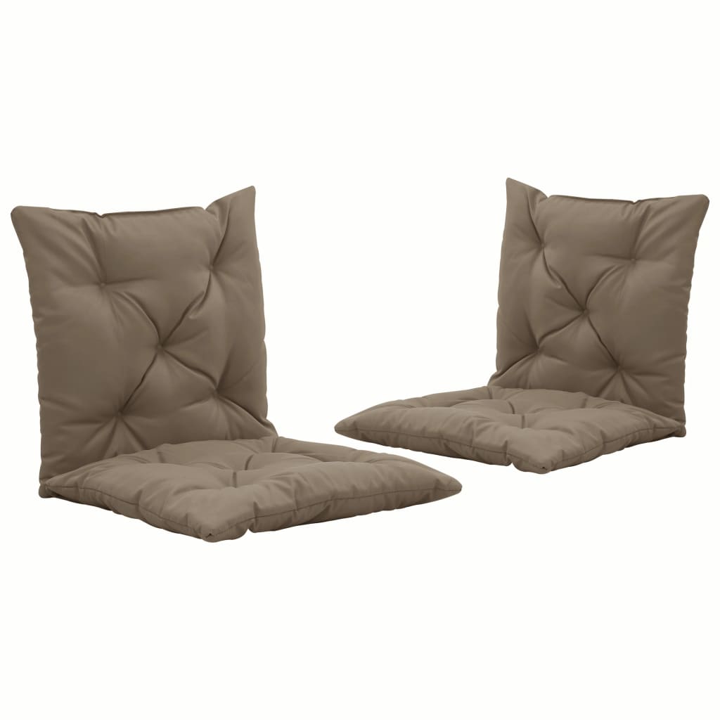 vidaXL šūpuļkrēslu matrači, 2 gab., pelēkbrūni, 50 cm, audums