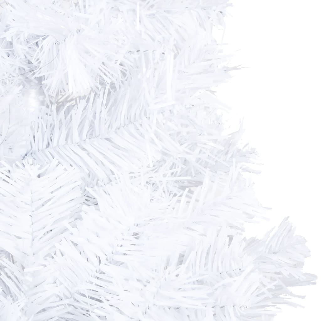 vidaXL izgaismota mākslīgā Ziemassvētku egle ar rotājumiem, 120cm, PVC