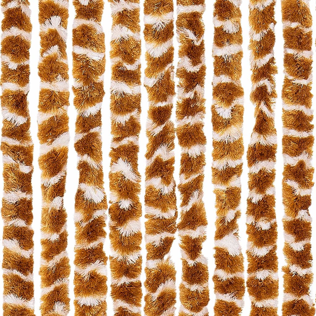 vidaXL kukaiņu aizkars, 100x220 cm, dzeltens un balts šenils