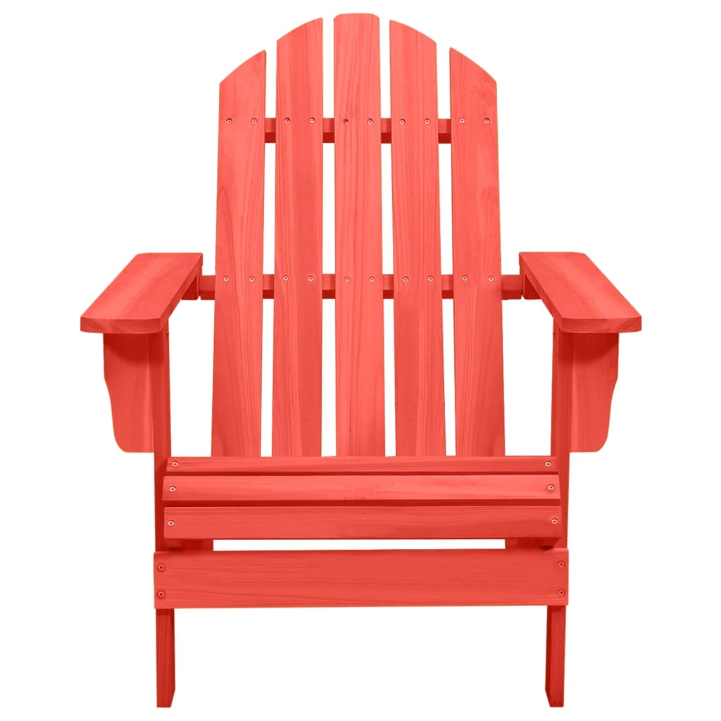 vidaXL dārza krēsls, egles masīvkoks, sarkans