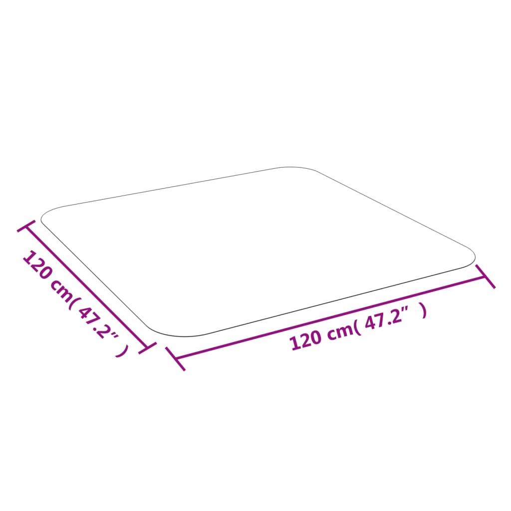 vidaXL grīdas aizsargs laminātam vai paklājam, 120x120 cm