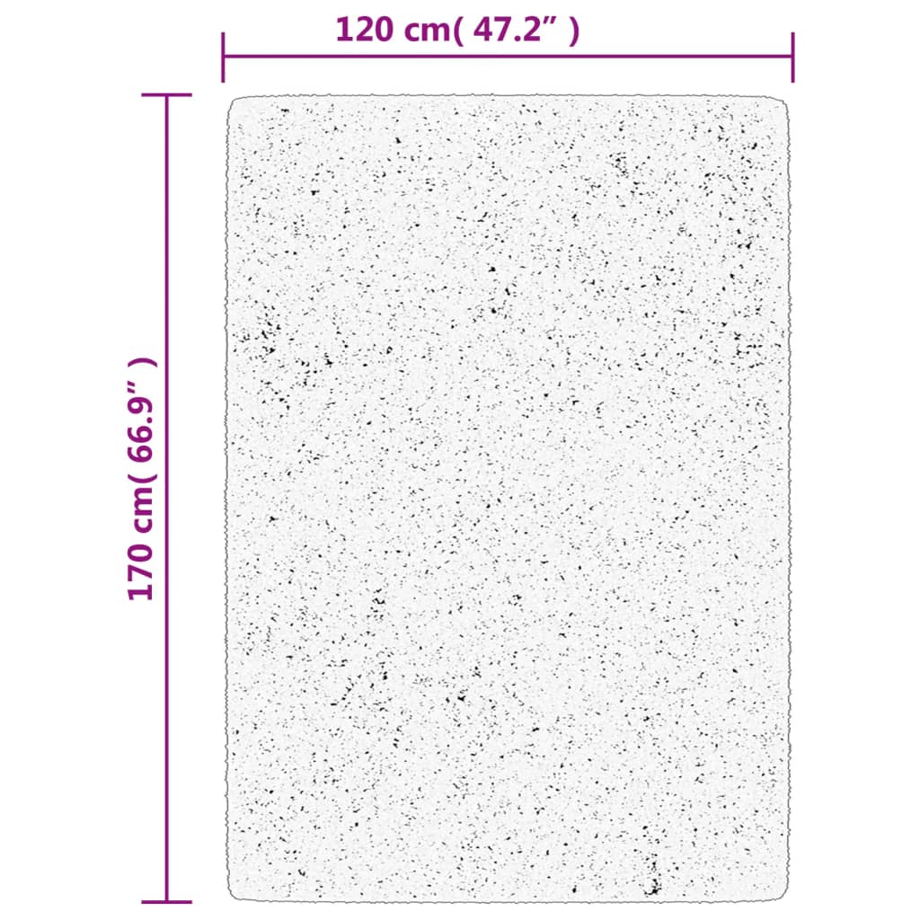 vidaXL paklājs ISTAN, gara spalva, spīdīgi bēšs, 120x170 cm
