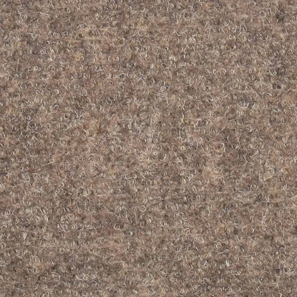 vidaXL kāpņu paklāji, 10 gab., pašlīmējoši, 65x21x4 cm, krēmkrāsas