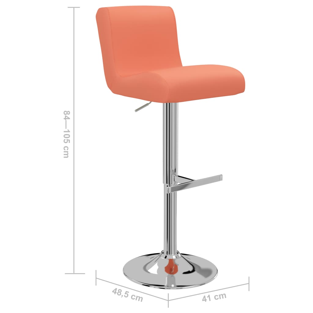 vidaXL bāra krēsli, 2 gab., oranža mākslīgā āda