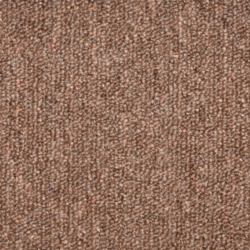 vidaXL kāpņu paklāji, 15 gab., 56x17x3 cm, brūni