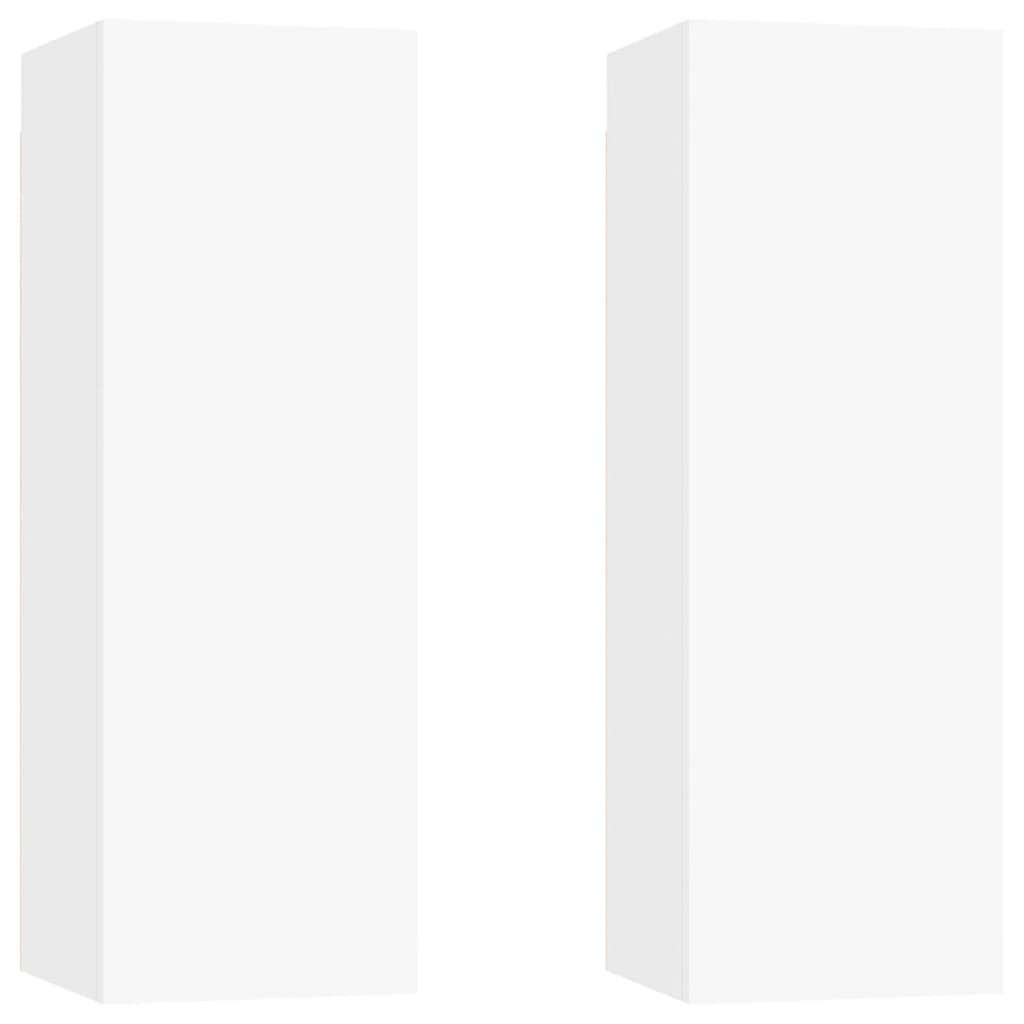 vidaXL TV skapīši, 2 gb., 30,5x30x90 cm, balti, skaidu plāksne