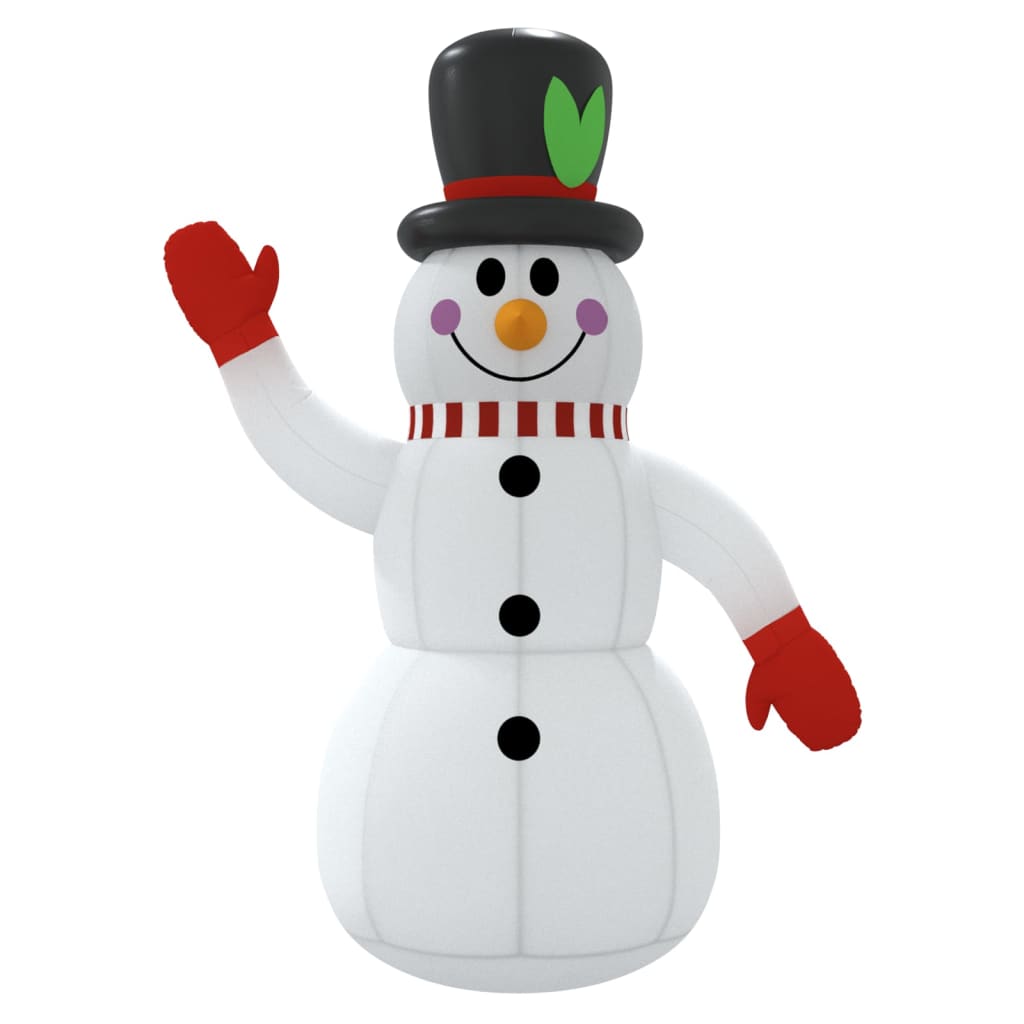 vidaXL piepūšams sniegavīrs, LED, 120 cm