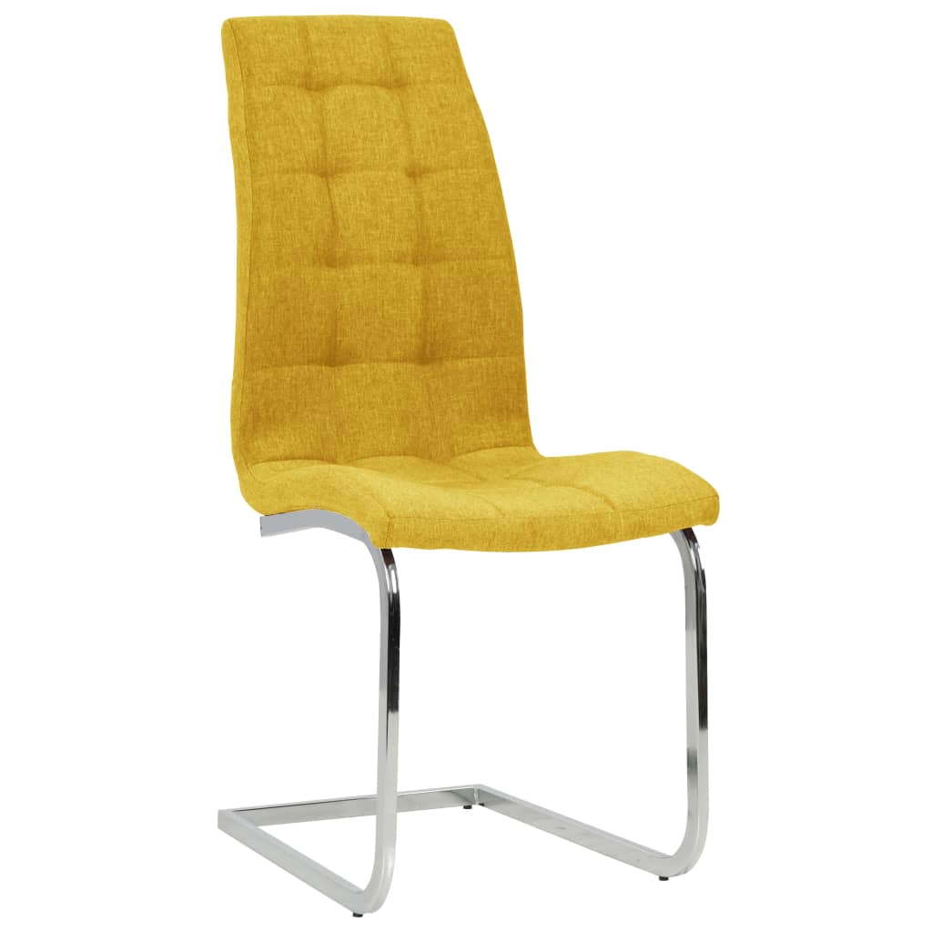 vidaXL konsoles virtuves krēsli, 4 gab., dzeltens audums