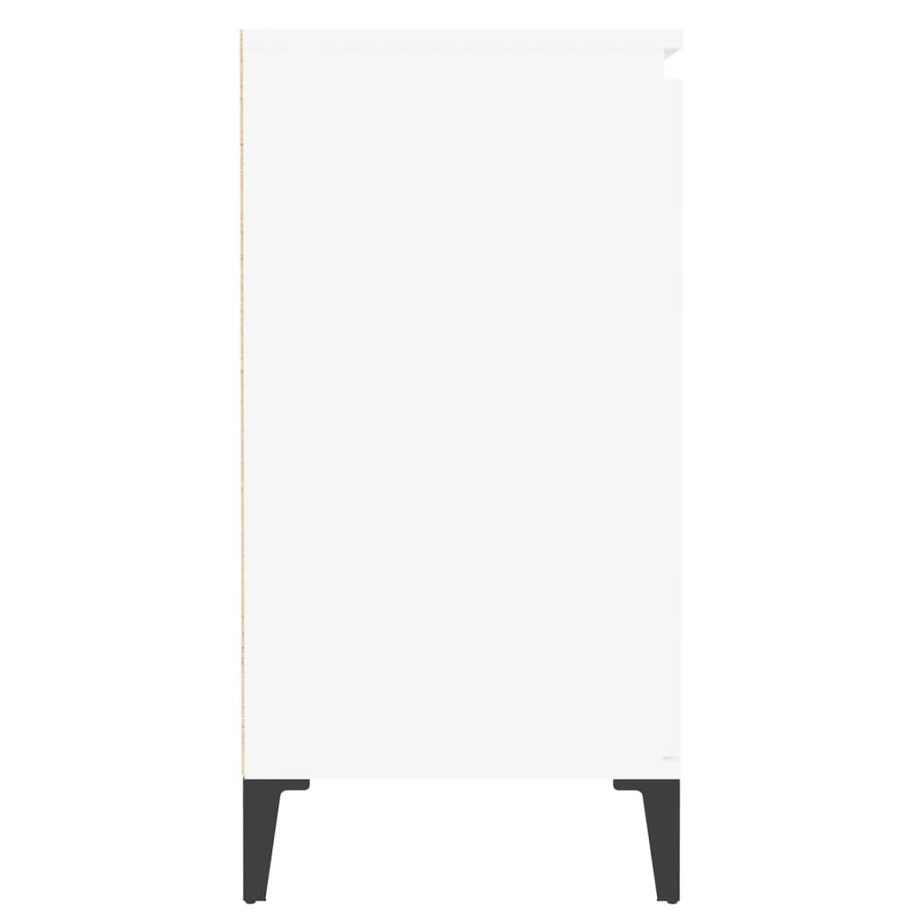 vidaXL kumode, balta, 60x35x70 cm, skaidu plāksne
