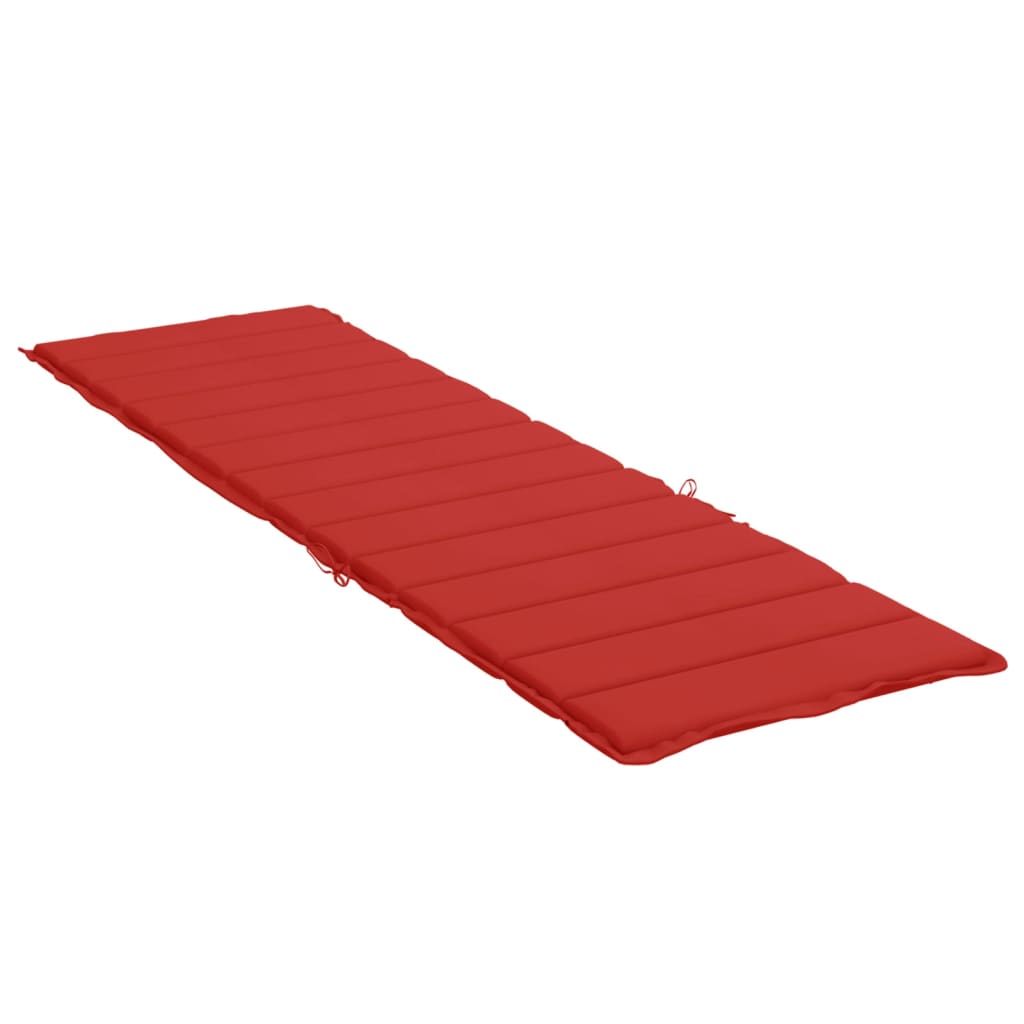 vidaXL sauļošanās krēsla matracis, 200x70x3 cm, audums, sarkans