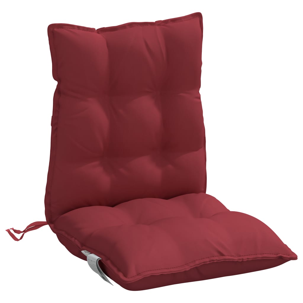 vidaXL dārza krēslu matrači, 6 gab., vīnsarkani, oksforda audum