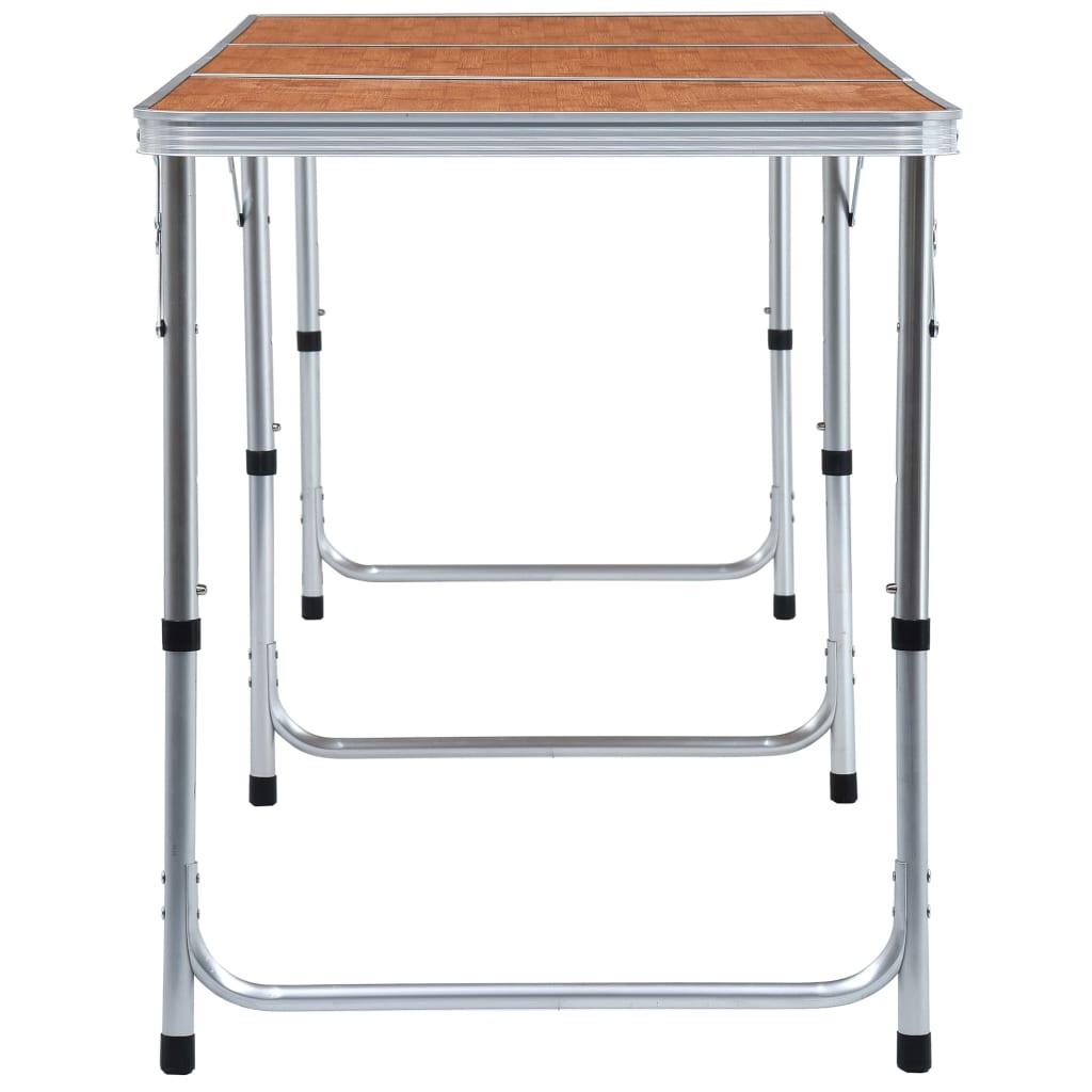 vidaXL saliekams kempinga galds, alumīnijs, 180x60 cm