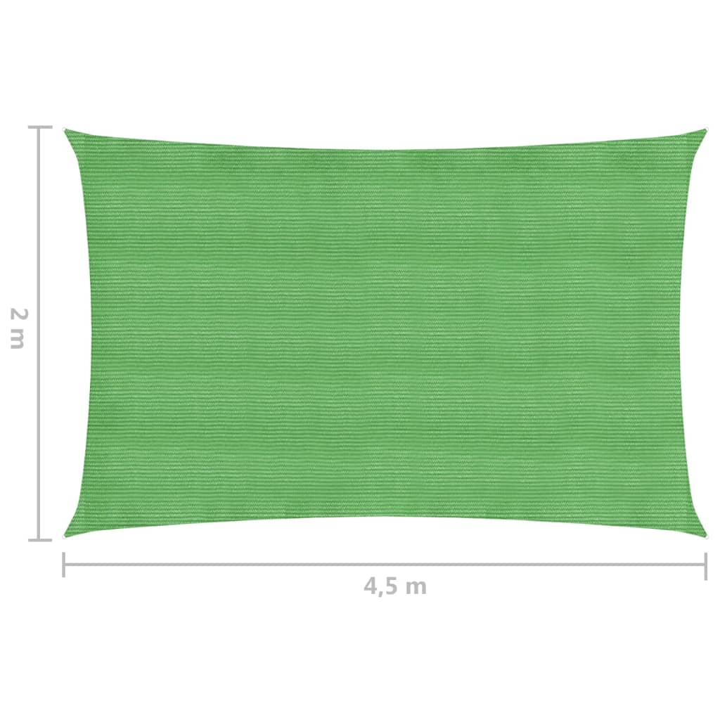 vidaXL saulessargs, 160 g/m², gaiši zaļš, 2x4,5 m, HDPE