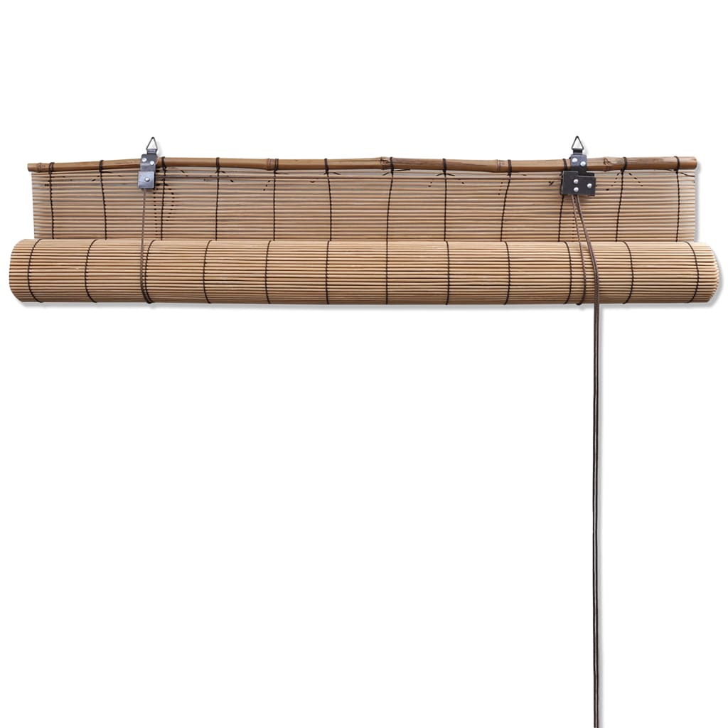 vidaXL ruļļu žalūzijas, 2 gab., brūns bambuss, 150x220 cm