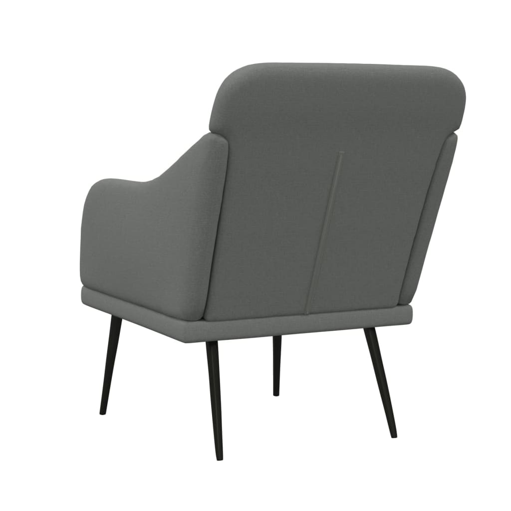 vidaXL atpūtas krēsls, tumši pelēks, 63x76x80 cm, audums