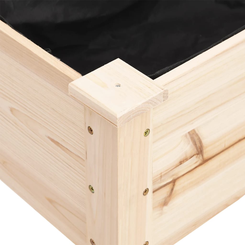 vidaXL puķu kaste ar ieliktni, 71x37x76 cm, egles masīvkoks