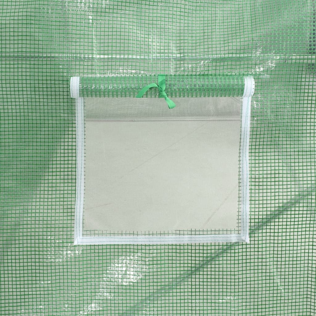vidaXL siltumnīca ar tērauda rāmi, zaļa, 6 m², 3x2x2 m