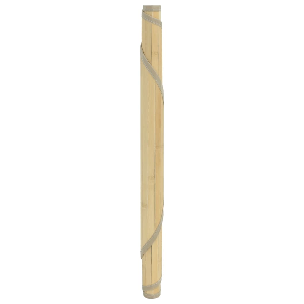 vidaXL paklājs, apaļš, dabīga krāsa, 100 cm, bambuss