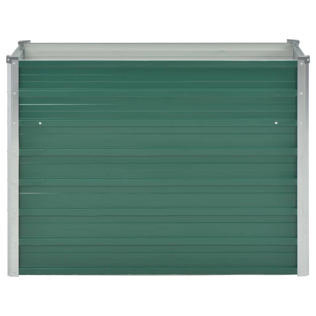 vidaXL augstā puķu kaste, cinkots tērauds, 100x40x77 cm, zaļa