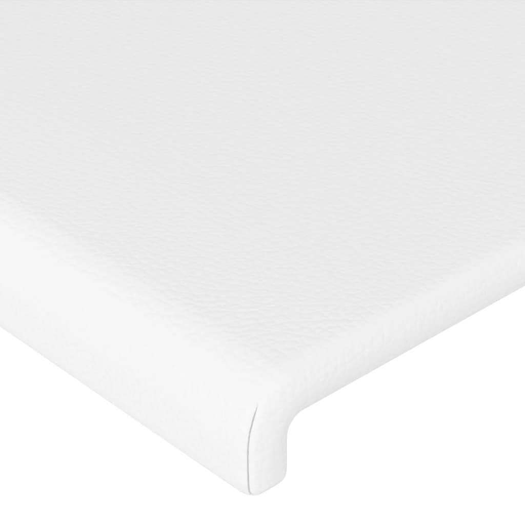 vidaXL gultas galvgaļi, 2 gab., 90x5x78/88 cm, balta mākslīgā āda