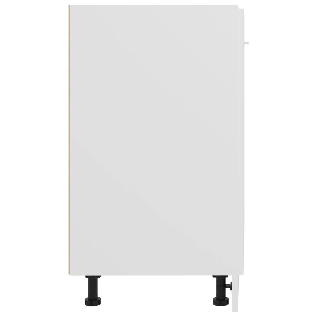 vidaXL virtuves skapītis, balts, 60x46x81,5 cm, skaidu plāksne